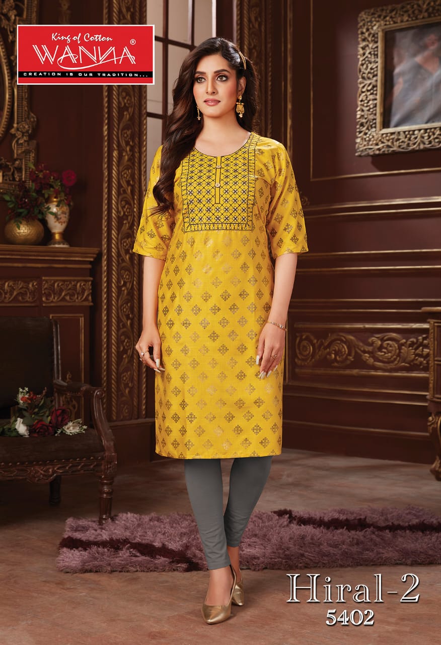 Wanna Hiral 2 Fancy Wear Rayon Printed Designer Kurti Collection